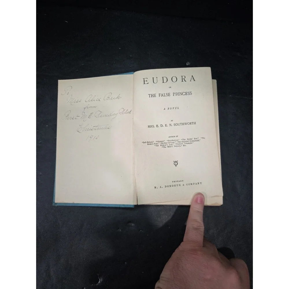 Eudora: The False Princess by Mrs. E.D.E.N Southworth,‎ Classic Literature, Vtg